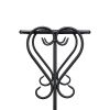 Indoor Outdoor 5-Tier Shelves Patio Plant Holder Outdoor Displaying Plants Flowers (Black Square) - Black