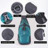 Chest Crossbody Bag Shoulder Bag for Men Travel Sports Gym - Purple - Sports Bag