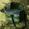 Outdoor Folding Bucket Camping Car Portable Bucket - Khaki - 20L