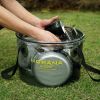 Outdoor Folding Bucket Camping Car Portable Bucket - Green - 30L